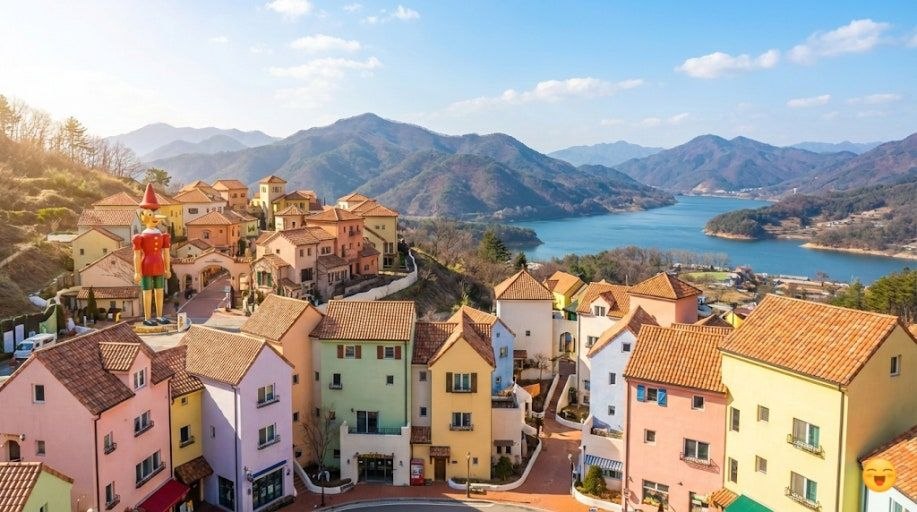 小法国村俯瞰北汉江