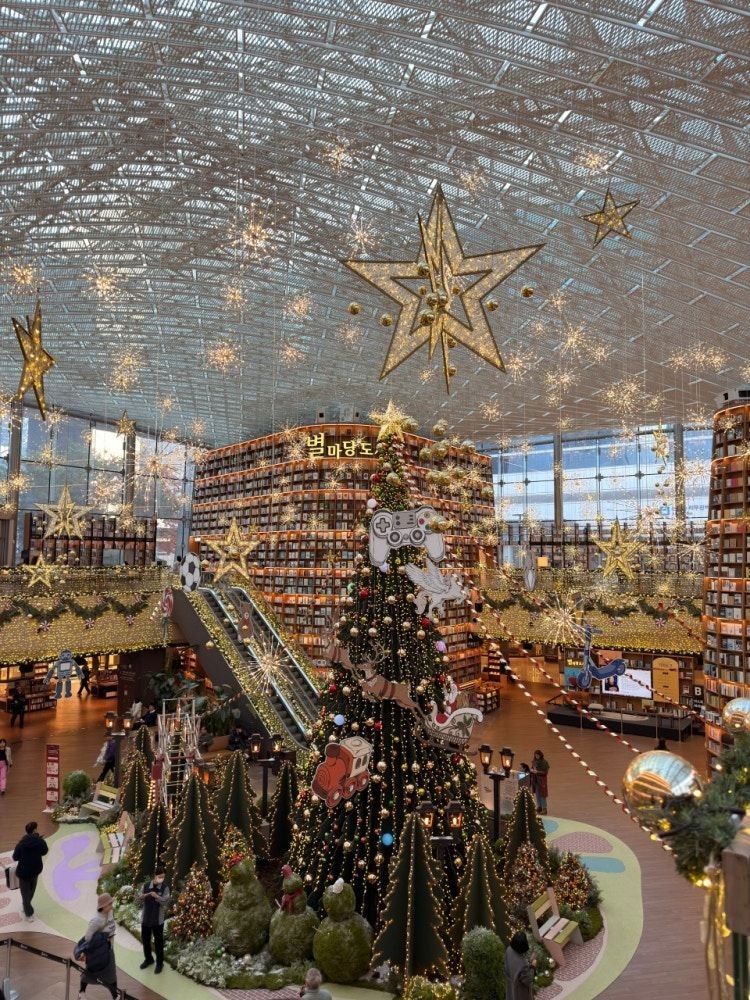 星空图书馆圣诞装饰